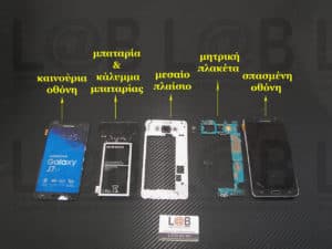 Αντικατάσταση οθόνης και μηχανισμού αφής σε τηλέφωνο Samsung Galaxy J710 (2016)