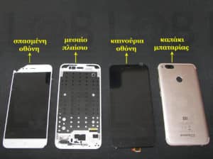 Αντικατάσταση οθόνης σε τηλέφωνο Xiaomi Mi A1