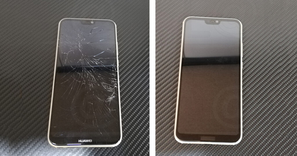 Αντικατάσταση οθόνης σε τηλέφωνο Huawei P20 Lite χρυσό