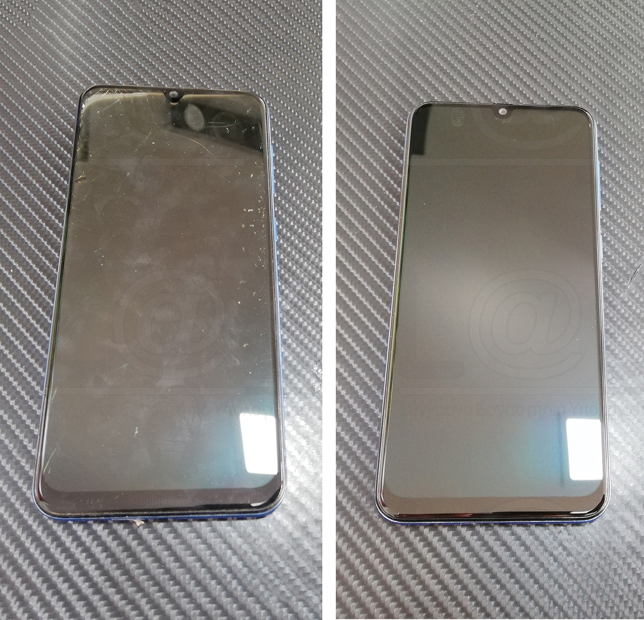 Αντικατάσταση οθόνης και επιδιόρθωση πλαισίου οθόνης σε τηλέφωνο Samsung Galaxy A50 (SM-A505)