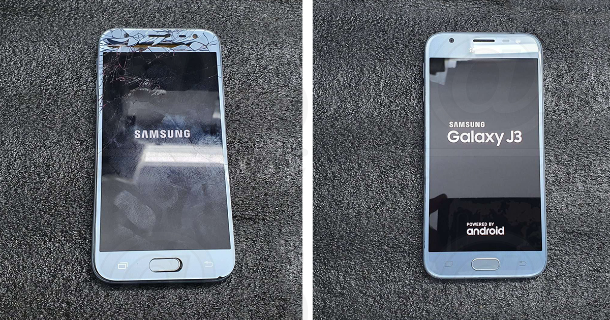 Αντικατάσταση οθόνης σε τηλέφωνο Samsung Galaxy J330 ασημί