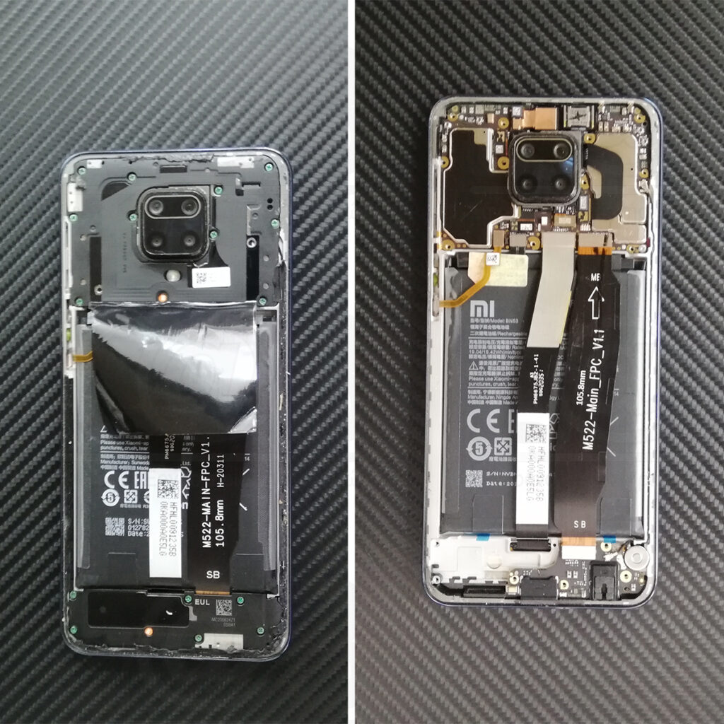 Αντικατάσταση φουσκωμένης μπαταρίας σε τηλέφωνο Xiaomi Redmi Note 9 Pro 