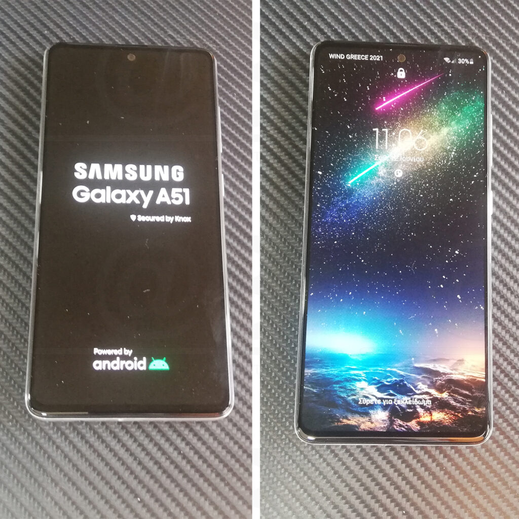 Αντικατάσταση οθόνης σε τηλέφωνο Samsung Galaxy A51 (SM-A515) μαύρο