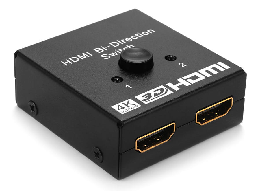 CAB-H112.jpg POWERTECH HDMI switch CAB-H112, 2 σε 1, 4K, bidirectional, μαύρο - Image 1