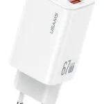 USAMS φορτιστής τοίχου CC265, USB & 2x USB-C, 67W, GaN, λευκός