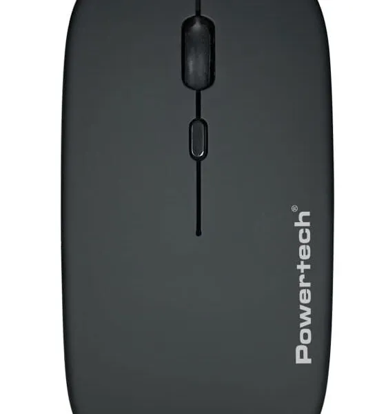 POWERTECH ασύρματο ποντίκι PT-1381, 2.4GHz & Bluetooth, έως 1600DPI, 500mAh, μαύρο