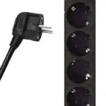 POWERTECH πολύπριζο PT-875, 5x schuko, 16A, 1.5m, μαύρο