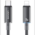 USAMS καλώδιο Lightning σε USB-C US-SJ659, 30W, 480Mbps, 1.2m, λευκό